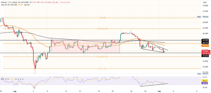 BTC 价格跌破 58,000 美元，但鲸鱼活动暗示市场反弹